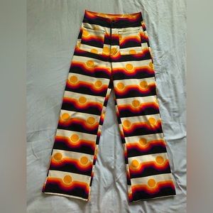 NOOWORKS Casual Bell Pant in CIRCA print XS EUC